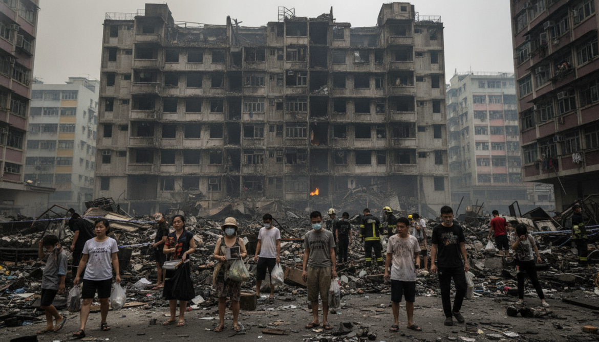 Wang Fuk Court fire survivors return to salvage mementos after 168 deaths