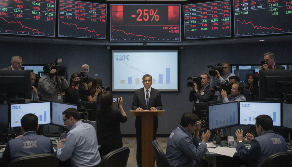 IBM warns investors after Q2 miss as stock tumbles 25 percent