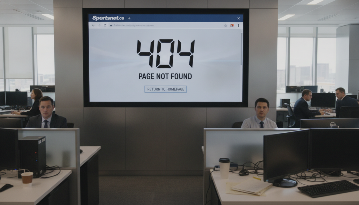 Sportsnet.ca acknowledges 404 page not found error, directs users to homepage