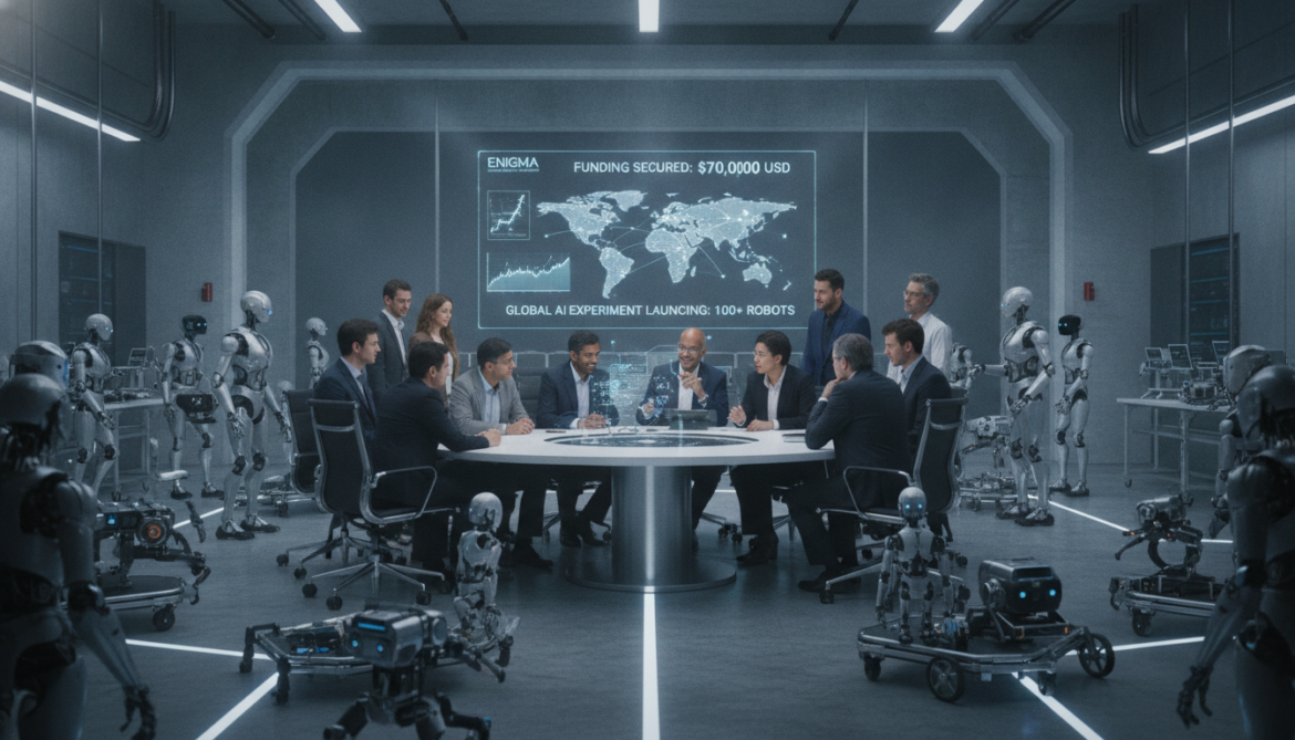Enigma raises $70M seed, launches global experiment with over 100 AI robots