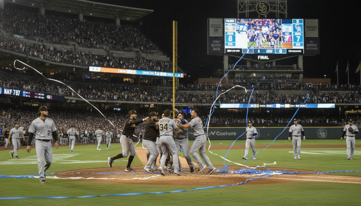 Padres rally to defeat Rockies 8-7 in dramatic MLB comeback