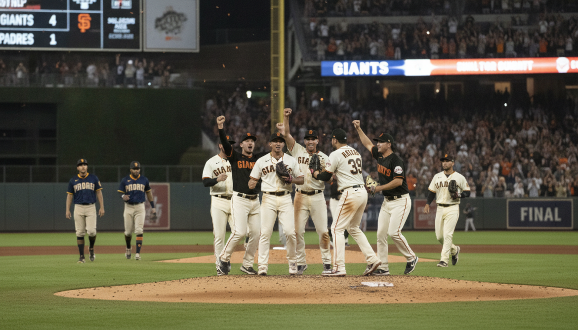 Giants beat Padres 4-1 as bullpen shuts door