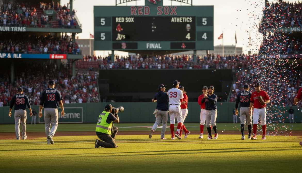 Red Sox defeat Athletics 5-4 in one-run victory