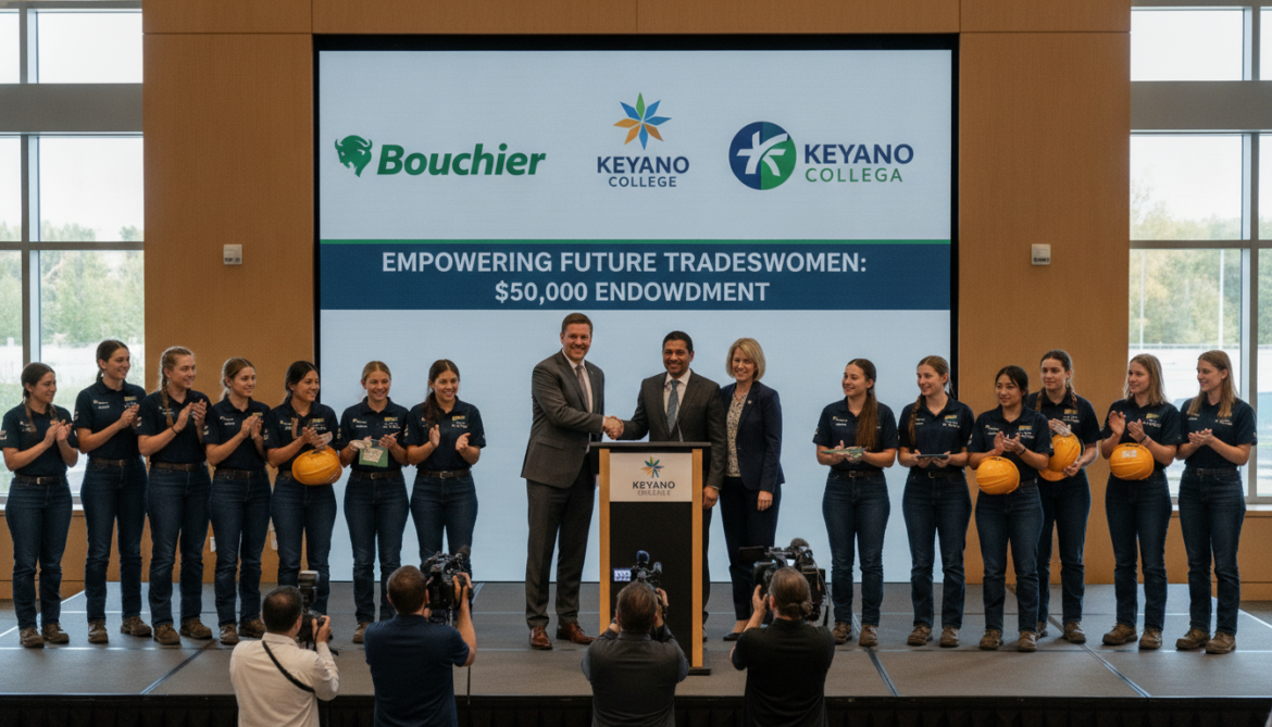 Bouchier and Finning Canada launch $50,000 endowment for Keyano female trade students