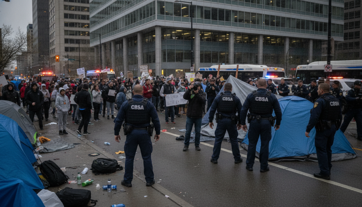 CBSA dismantles Calgary protest over post-graduation work permit changes