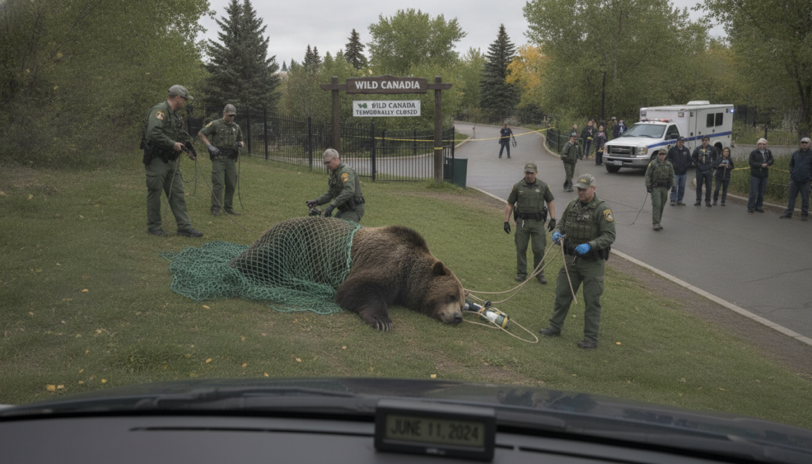 Calgary Zoo grizzly bear Fitz escapes enclosure, immobilized as Wild Canada temporarily closes