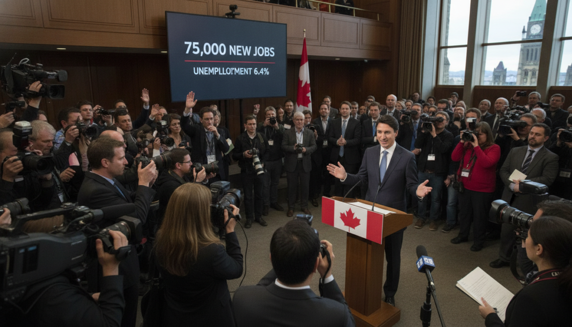 Canada adds 75,000 jobs in July as unemployment falls to 6.4 percent