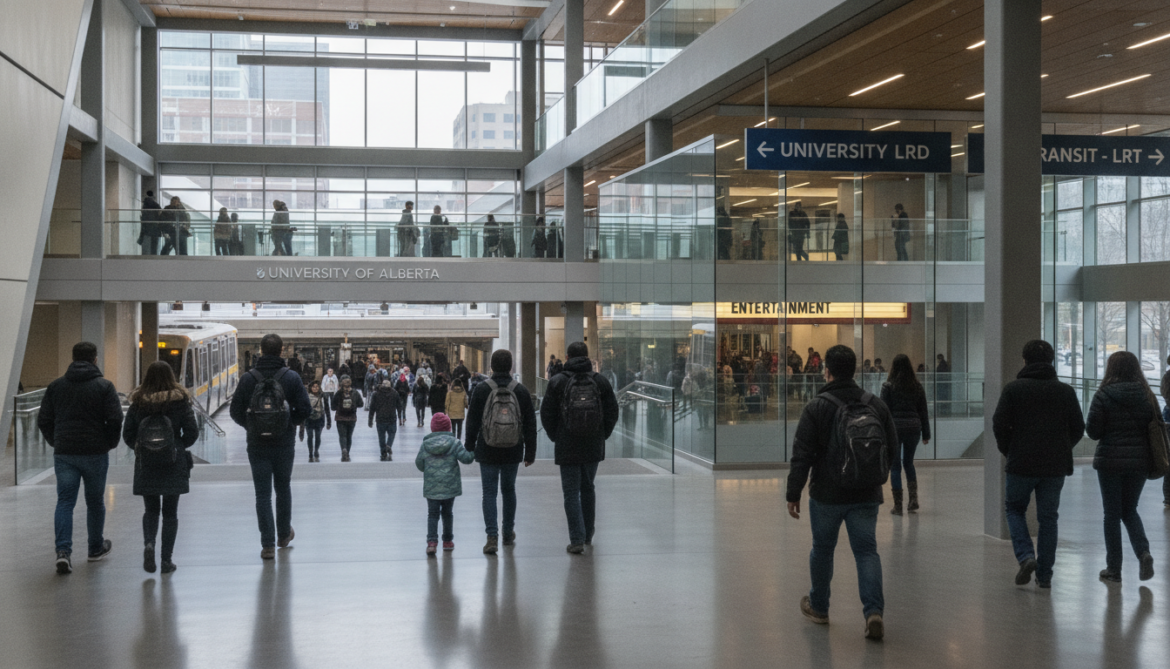 Edmonton's connected downtown offers indoor access to U of A, transit and entertainment