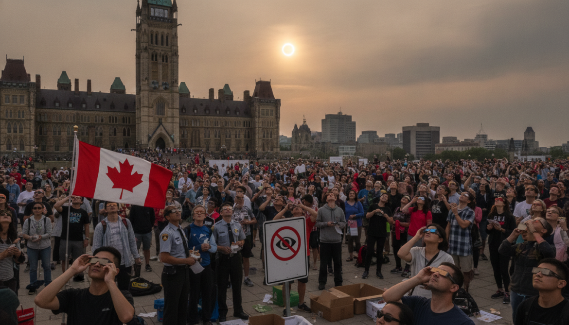 Partial solar eclipse prompts safety warnings across Canada on August 12