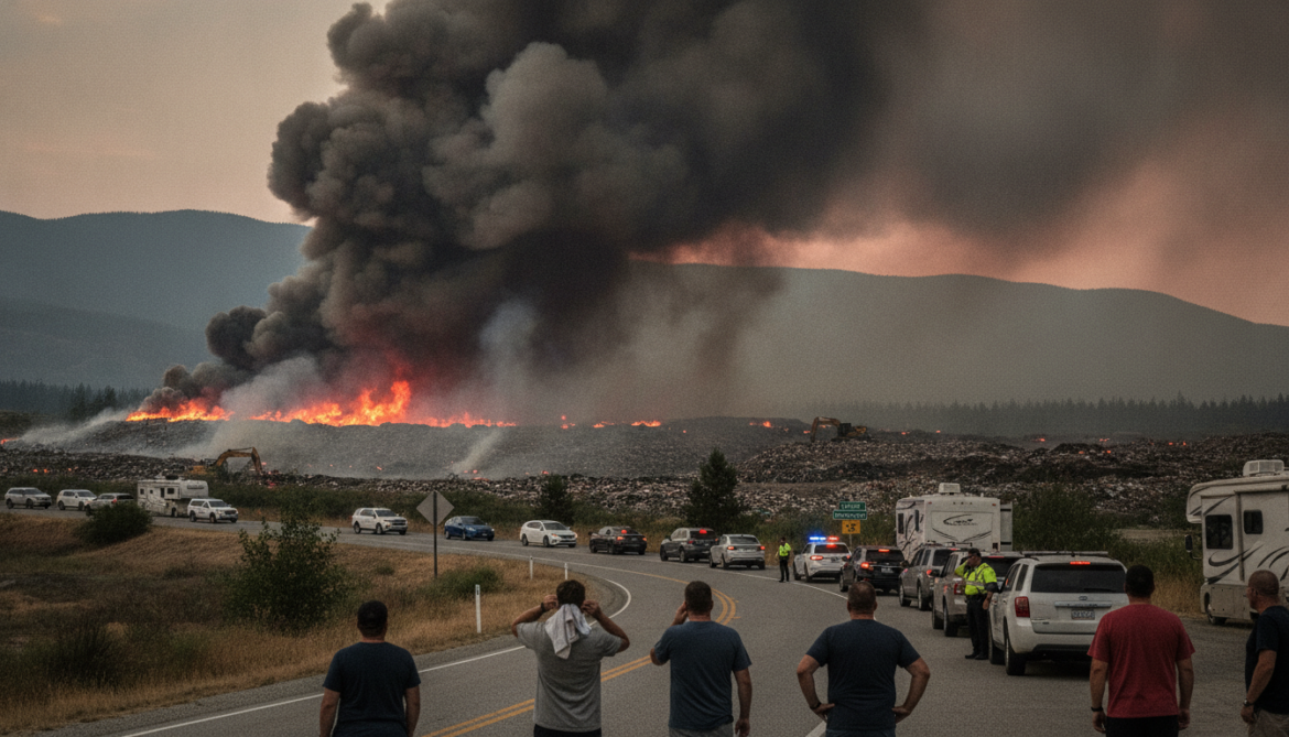 Summerland landfill fire emits toxic smoke and delays evacuee returns
