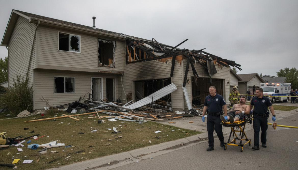 Tannerite explosion in Grande Prairie garage damages home, man hospitalized