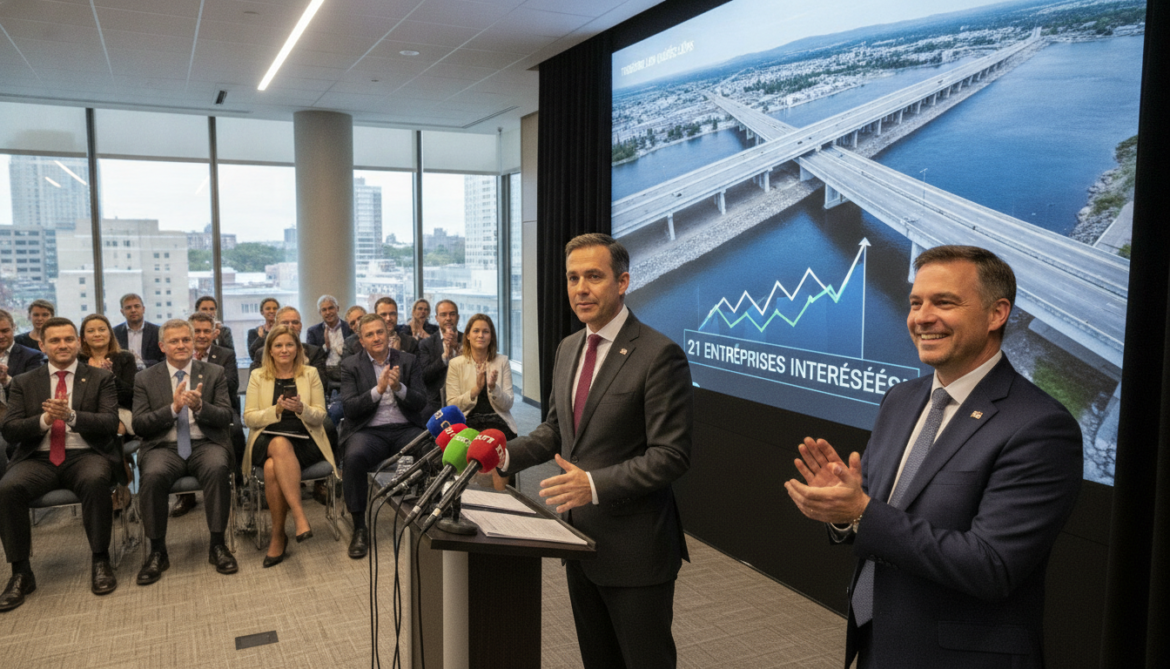 Third Quebec‑Lévis link attracts 21 companies as Fréchette calls result encouraging