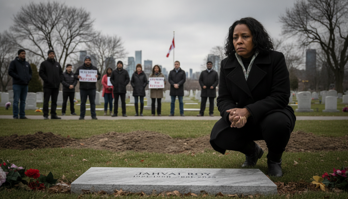 Toronto mother Holly Roy returns to son JahVai's grave, urges justice reform