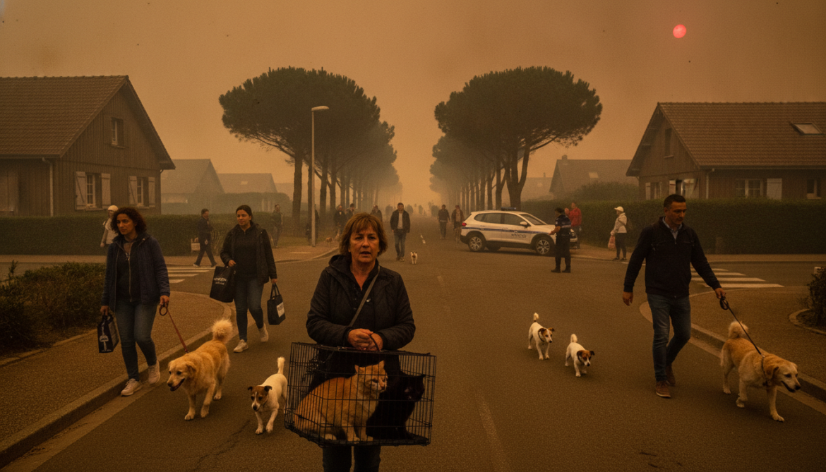 French wildfires force thousands from homes as Claouey emptied and resident safeguards village pets