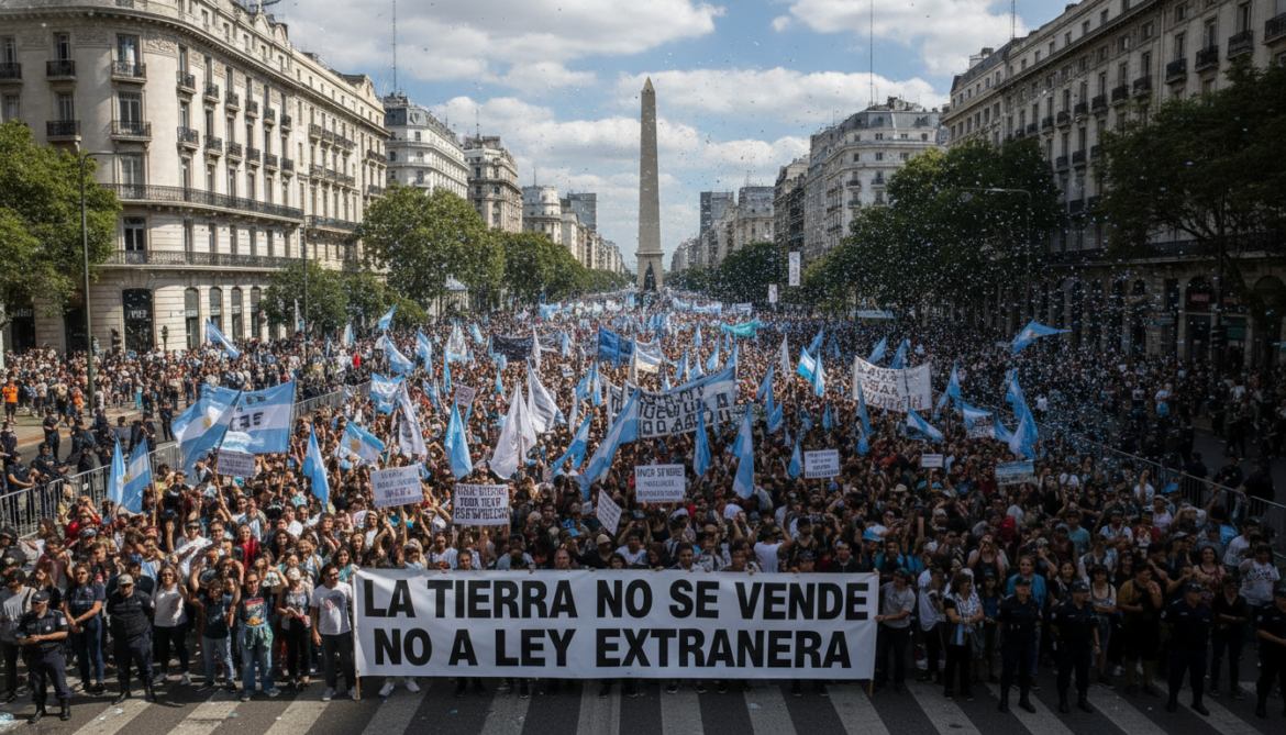 Argentina land bill sparks mass Buenos Aires protests over foreign ownership