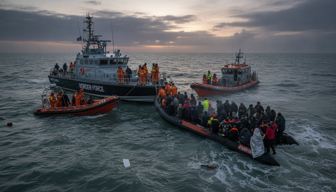 English Channel operation rescues more than 150 migrants after boat fire