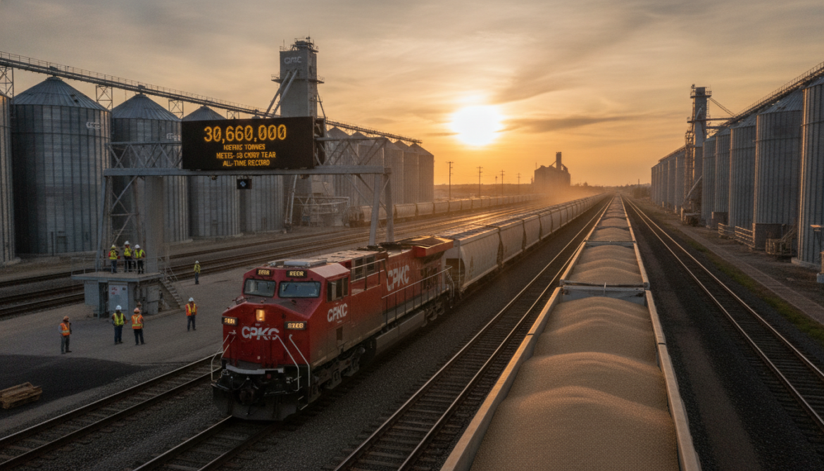 CPKC breaks all-time record, moves 30.66 million metric tonnes in 2025-26 crop year