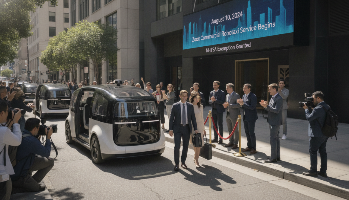 Zoox secures NHTSA exemption, begins commercial robotaxi rides August 10