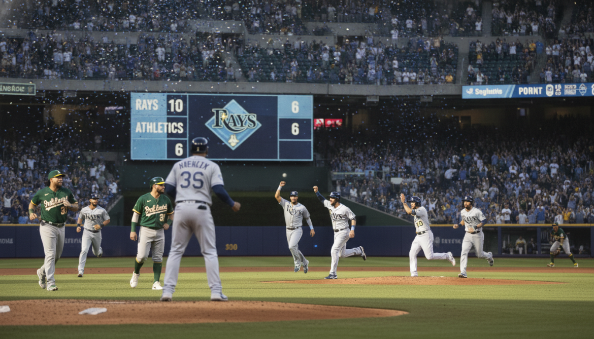 Rays defeat Athletics 10-6 in MLB offensive showcase