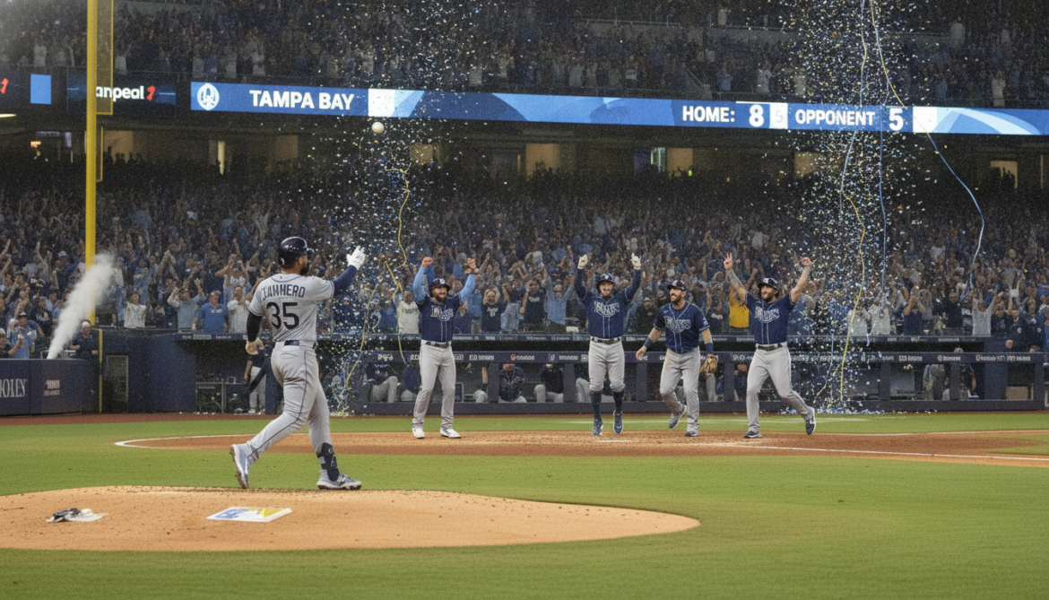 Tampa Bay Rays rally in eighth as Junior Caminero hits three-run homer