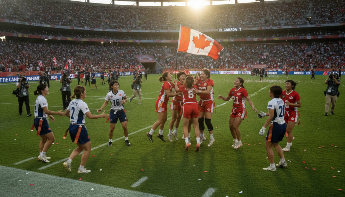 Canada women's flag football completes perfect preliminary round, rallies past Japan