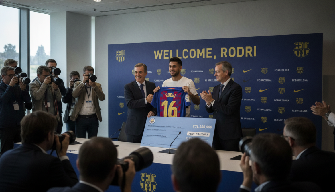 Rodri joins Barcelona from Manchester City for €76.5 million