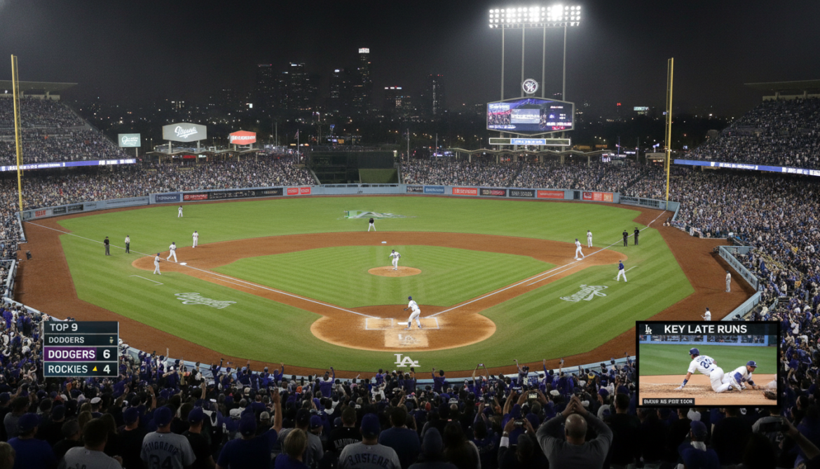 Dodgers defeat Rockies 6-4 as MLB highlights show key late runs