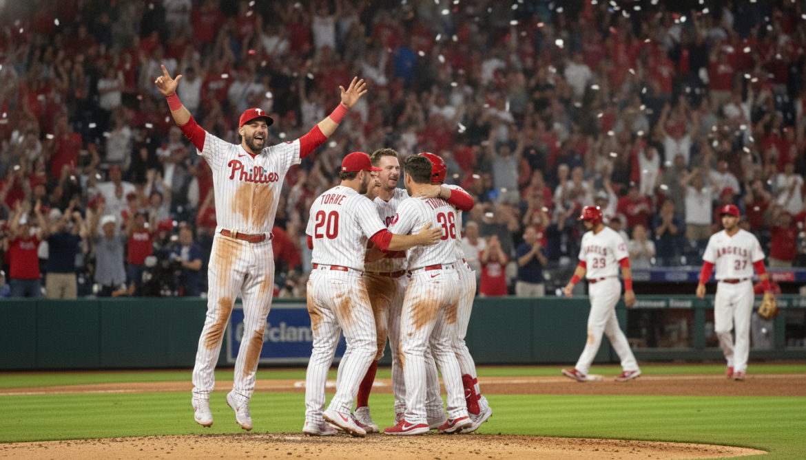 Phillies defeat Angels 5-3 with late rally for win