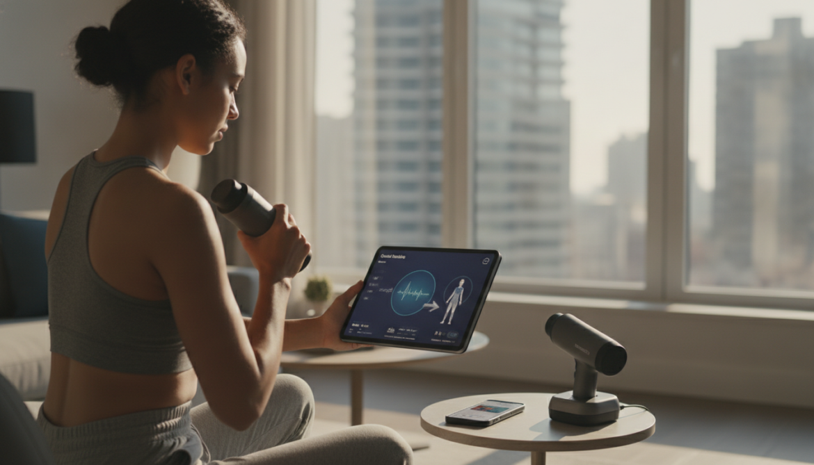 Therabody’s Theragun Sense offers guided routines and AI coaching for everyday recovery