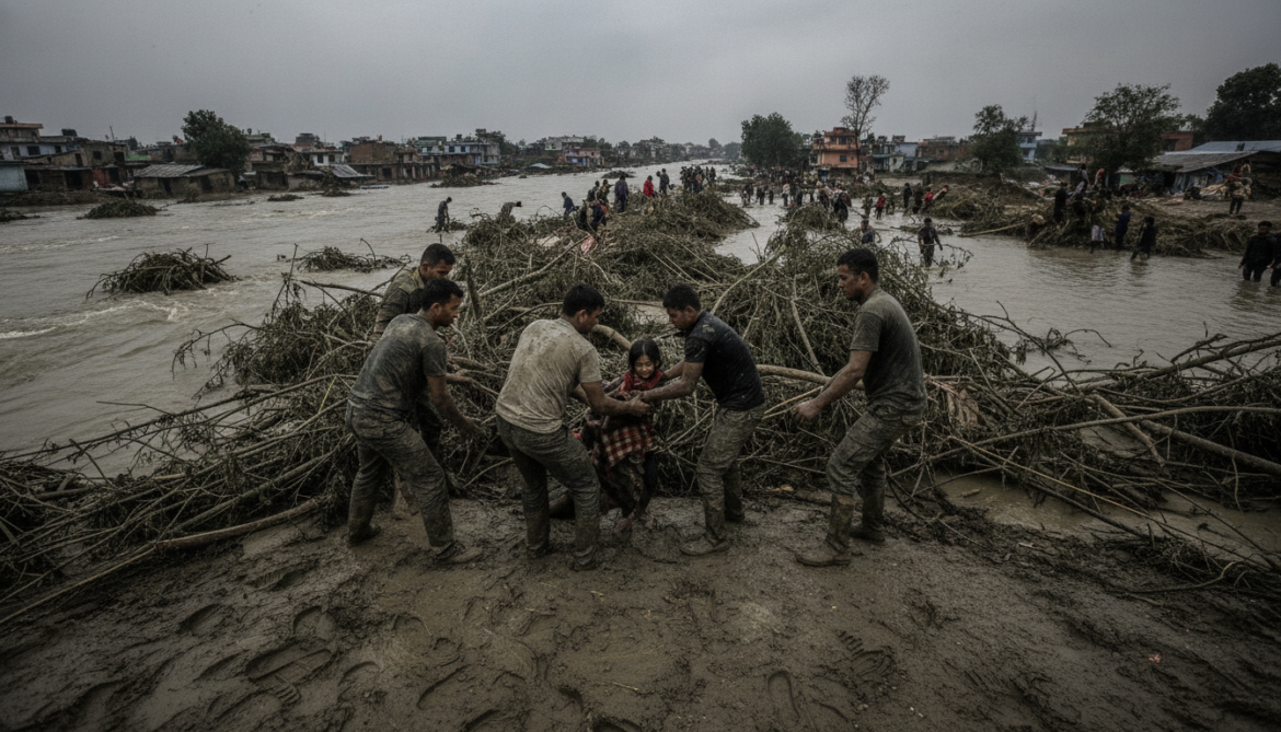 Nepal floods rescuers pull girl alive amid search for thousands missing
