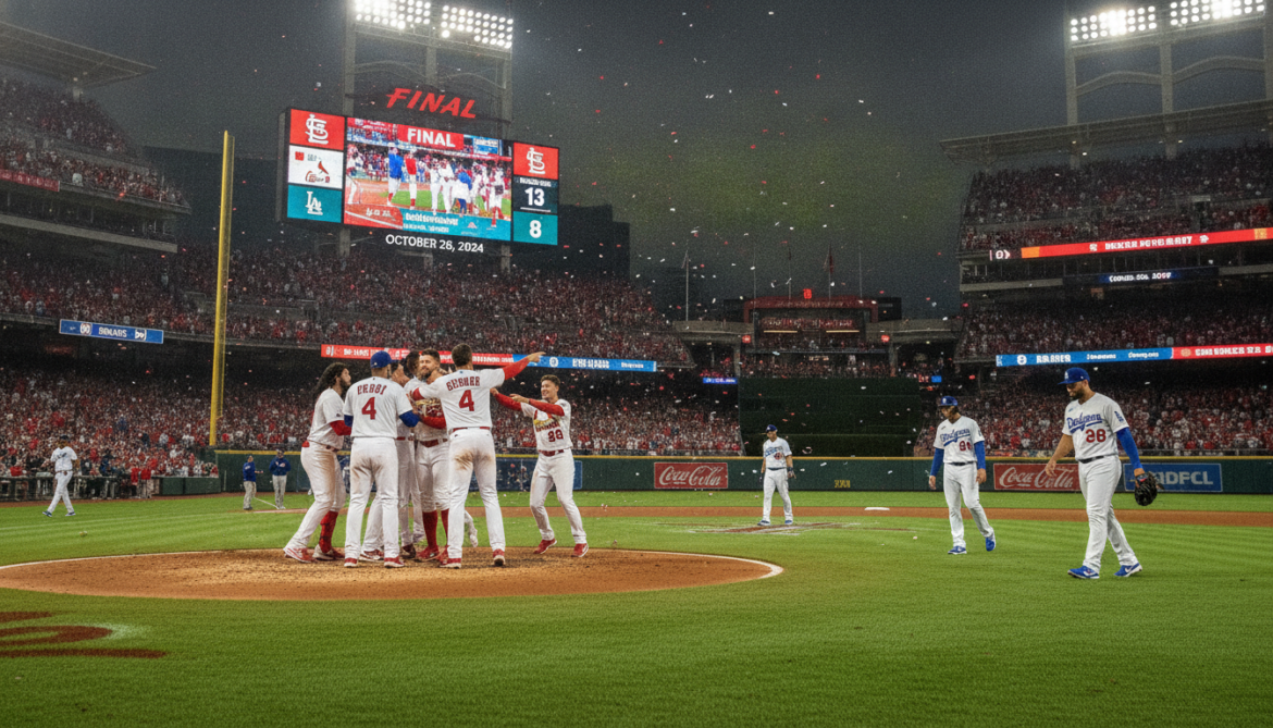 Cardinals defeat Dodgers 13-8 in high-scoring MLB clash