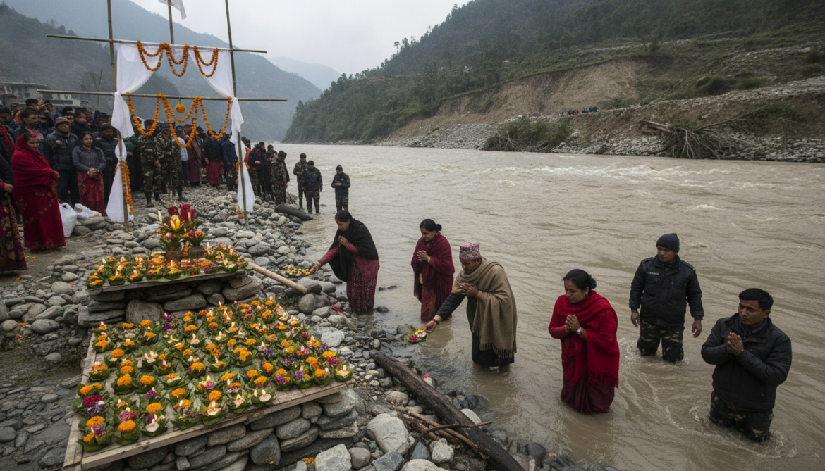Nepal flash flood prompts symbolic funerals as thousands remain missing